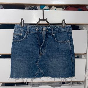 Zara denim mini skirt